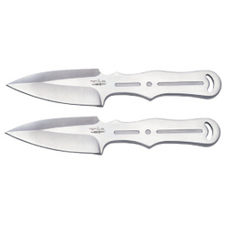 Pro Thrower Combo, 2 Knives, 3.75 in. Blade, Plain, Leather - United - GH2007